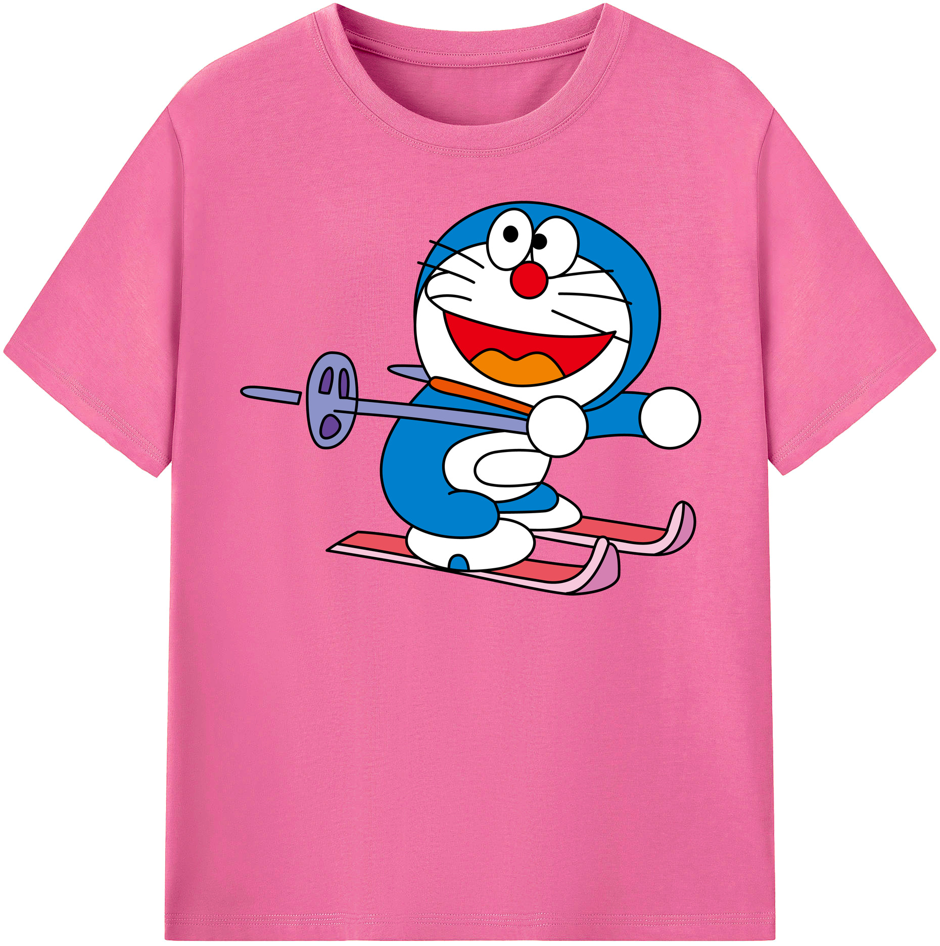 （画像用） ドラえもん Doraemon レディースカジュアルプリントTシャツ（綿100％）